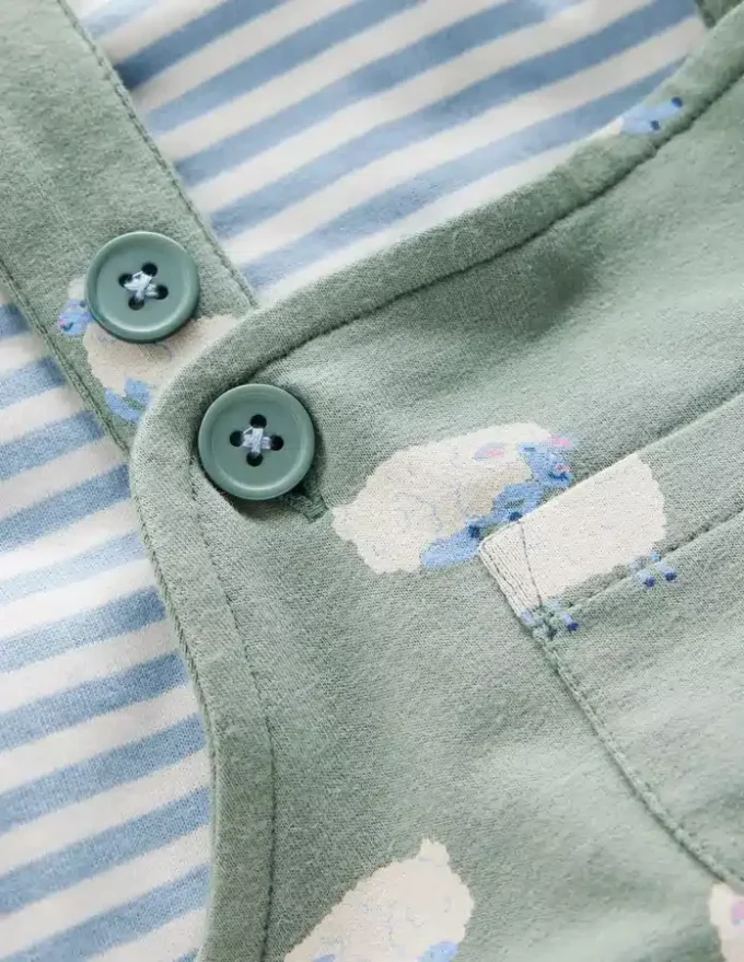Jersey Overalls Set Green Sheep Jersey Overalls Set Green Sheep