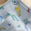 Jersey Short Dungaree Set Blue Multi Jungle Animals