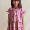 Jersey T-Shirt Dress Flamingo Pink Tropical Bird Jersey T-Shirt Dress Flamingo Pink Tropical Bird