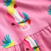 Jersey T-Shirt Dress Flamingo Pink Tropical Bird Jersey T-Shirt Dress Flamingo Pink Tropical Bird