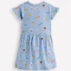 Jersey T-Shirt Dress Glacier Blue Holiday Print Jersey T-Shirt Dress Glacier Blue Holiday Print