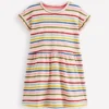Jersey T-Shirt Dress Maroon, Pink and Blue Stripe Jersey T-Shirt Dress Maroon, Pink and Blue Stripe