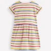 Jersey T-Shirt Dress Maroon, Pink and Blue Stripe Jersey T-Shirt Dress Maroon, Pink and Blue Stripe