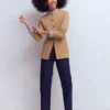 Joanna Fitted Knitted Jacket Camel Melange Joanna Fitted Knitted Jacket Camel Melange