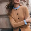 Joanna Fitted Knitted Jacket Camel Melange Joanna Fitted Knitted Jacket Camel Melange