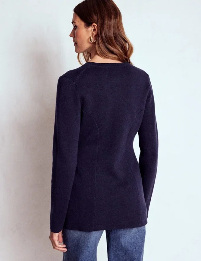 Joanna Fitted Knitted Jacket Navy Joanna Fitted Knitted Jacket Navy