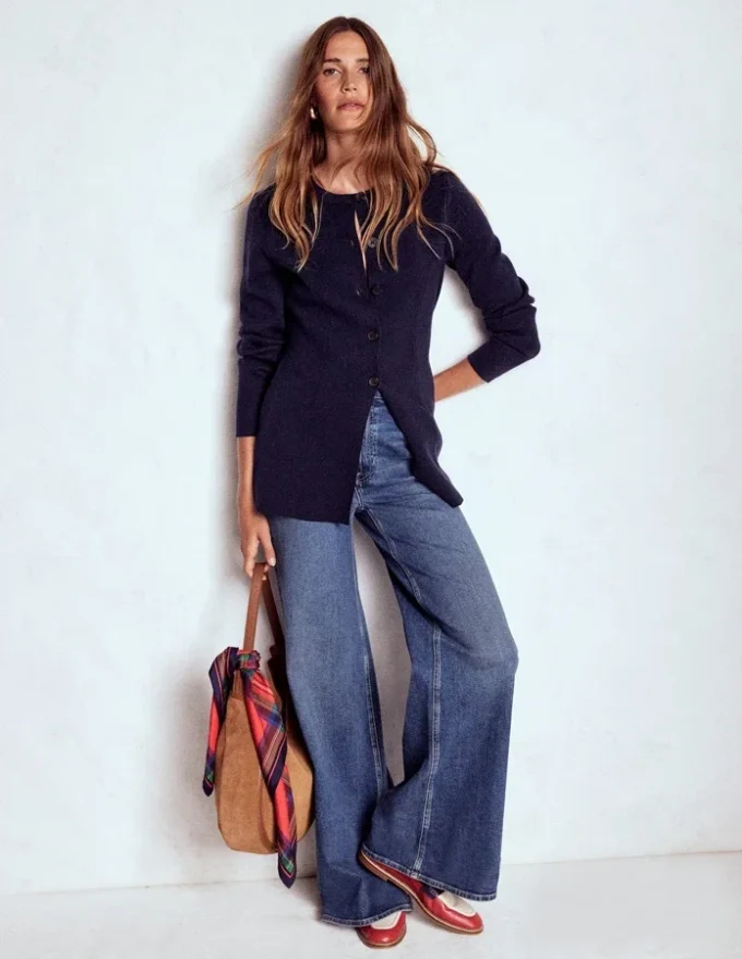 Joanna Fitted Knitted Jacket Navy Joanna Fitted Knitted Jacket Navy