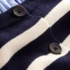 Joanna Fitted Knitted Jacket Navy/ Warm Ivory Stripe Joanna Fitted Knitted Jacket Navy/ Warm Ivory Stripe