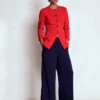 Joanna Fitted Knitted Jacket Poppy Red Joanna Fitted Knitted Jacket Poppy Red