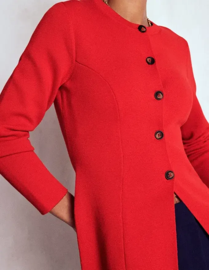 Joanna Fitted Knitted Jacket Poppy Red Joanna Fitted Knitted Jacket Poppy Red