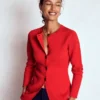 Joanna Fitted Knitted Jacket Poppy Red Joanna Fitted Knitted Jacket Poppy Red