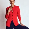 Joanna Fitted Knitted Jacket Poppy Red Joanna Fitted Knitted Jacket Poppy Red
