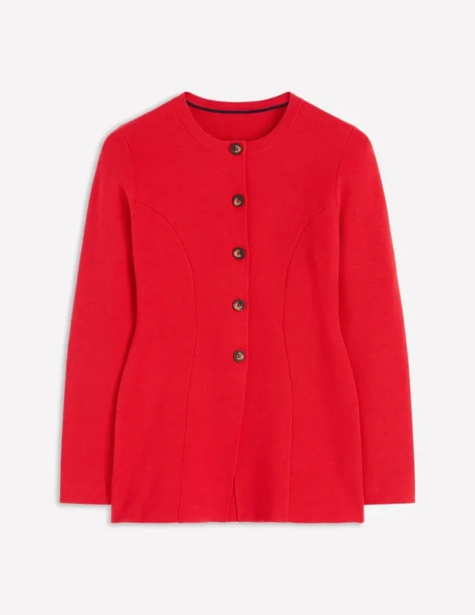 Joanna Fitted Knitted Jacket Poppy Red Joanna Fitted Knitted Jacket Poppy Red