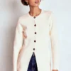 Joanna Fitted Knitted Jacket Warm Ivory Joanna Fitted Knitted Jacket Warm Ivory
