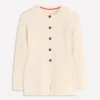Joanna Fitted Knitted Jacket Warm Ivory Joanna Fitted Knitted Jacket Warm Ivory