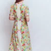 Kate Puff Sleeve Belted Dress Ivory, Elegant Garden Kate Puff Sleeve Belted Dress Ivory, Elegant Garden