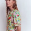 Kate Puff Sleeve Belted Dress Ivory, Elegant Garden Kate Puff Sleeve Belted Dress Ivory, Elegant Garden