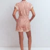 Kay Denim Playsuit Red Tram Stripe Kay Denim Playsuit Red Tram Stripe