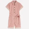 Kay Denim Playsuit Red Tram Stripe Kay Denim Playsuit Red Tram Stripe