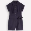 Kay Double Cloth Playsuit Navy Kay Double Cloth Playsuit Navy