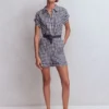 Kay Linen Playsuit Navy, Ivory Gingham Kay Linen Playsuit Navy, Ivory Gingham