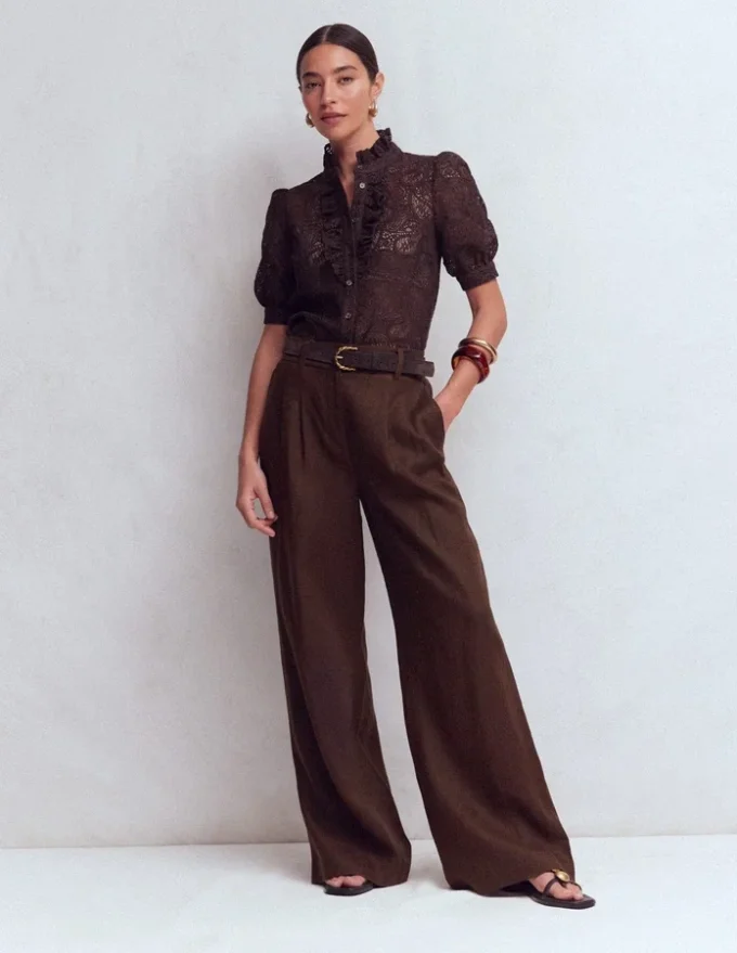 Kensington Linen Pants Bitter Chocolate Kensington Linen Pants Bitter Chocolate