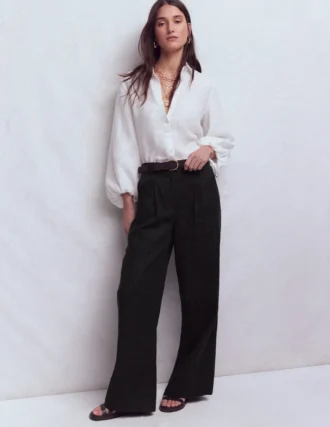 Kensington Linen Pants Black