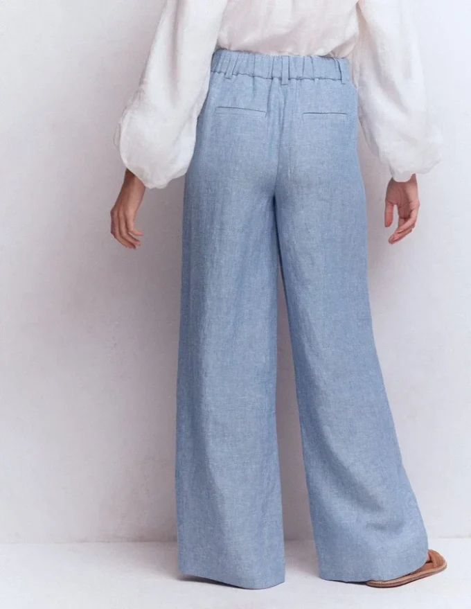 Kensington Linen Pants Blue Chambray Kensington Linen Pants Blue Chambray