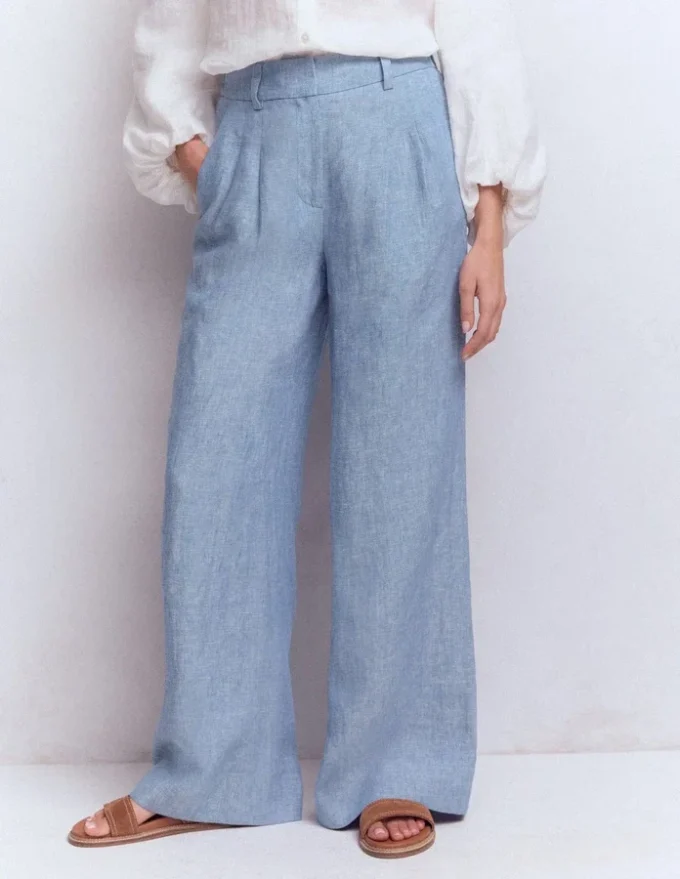 Kensington Linen Pants Blue Chambray Kensington Linen Pants Blue Chambray