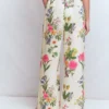 Kensington Linen Pants Ivory, Delicate Blossom Kensington Linen Pants Ivory, Delicate Blossom