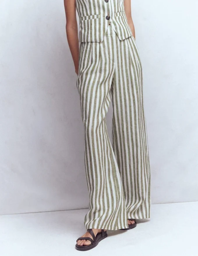 Kensington Linen Pants Mayfly Stripe Kensington Linen Pants Mayfly Stripe