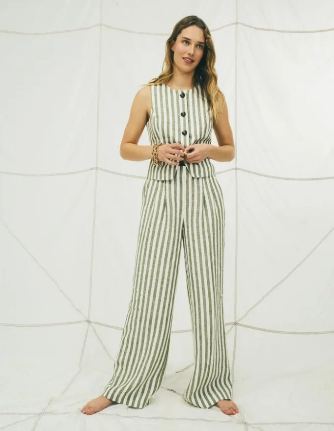 Kensington Linen Pants Mayfly Stripe Kensington Linen Pants Mayfly Stripe