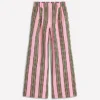 Kensington Linen Pants Pink and Green Stripe Kensington Linen Pants Pink and Green Stripe