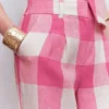 Kensington Linen Pants Pink Punch Gingham Kensington Linen Pants Pink Punch Gingham