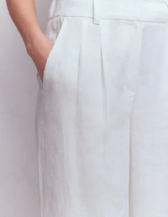 Kensington Linen Pants White