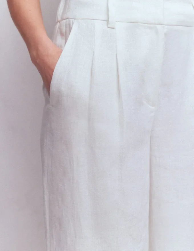 Kensington Linen Pants White Kensington Linen Pants White
