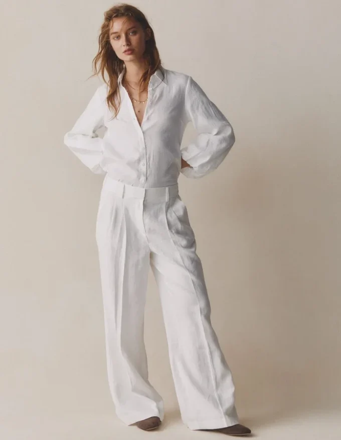 Kensington Linen Pants White Kensington Linen Pants White