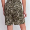 Kensington Linen Shorts Almond Milk, Cheetah Pop Kensington Linen Shorts Almond Milk, Cheetah Pop