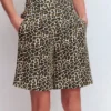 Kensington Linen Shorts Almond Milk, Cheetah Pop Kensington Linen Shorts Almond Milk, Cheetah Pop