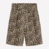 Kensington Linen Shorts Almond Milk, Cheetah Pop Kensington Linen Shorts Almond Milk, Cheetah Pop