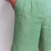 Kensington Linen Shorts Aloe Green Chambray Kensington Linen Shorts Aloe Green Chambray