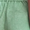 Kensington Linen Shorts Aloe Green Chambray Kensington Linen Shorts Aloe Green Chambray