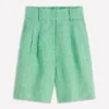 Kensington Linen Shorts Aloe Green Chambray Kensington Linen Shorts Aloe Green Chambray