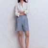 Kensington Linen Shorts Blue Chambray Kensington Linen Shorts Blue Chambray