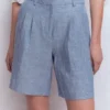 Kensington Linen Shorts Blue Chambray Kensington Linen Shorts Blue Chambray