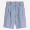 Kensington Linen Shorts Blue Chambray Kensington Linen Shorts Blue Chambray