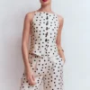Kensington Linen Shorts Ivory, Painted Dot Kensington Linen Shorts Ivory, Painted Dot