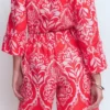 Kensington Linen Shorts Poppy Red, Ornamental Garden Kensington Linen Shorts Poppy Red, Ornamental Garden