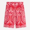 Kensington Linen Shorts Poppy Red, Ornamental Garden Kensington Linen Shorts Poppy Red, Ornamental Garden