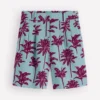 Kensington Linen Shorts Seamist Blue, Palm Paradise Kensington Linen Shorts Seamist Blue, Palm Paradise
